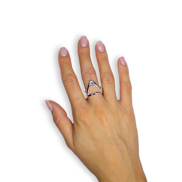 Immagine indossato Anello Acqua Argento 925 Collezione Elementi