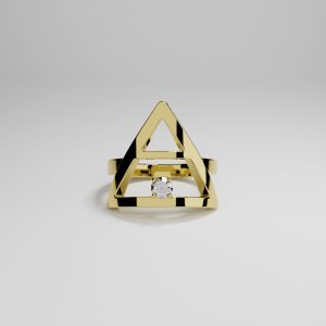 Anello Aria placcato Oro 18kt collezione Elementi
