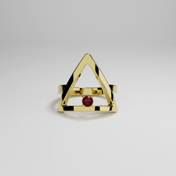 Anello Fuoco placcato Oro 18kt collezione Elementi