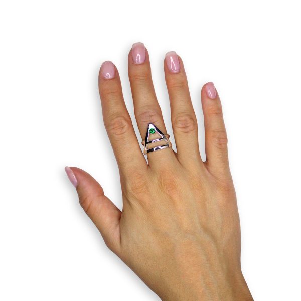 Immagine indossato Anello Terra Argento 925 Collezione Elementi