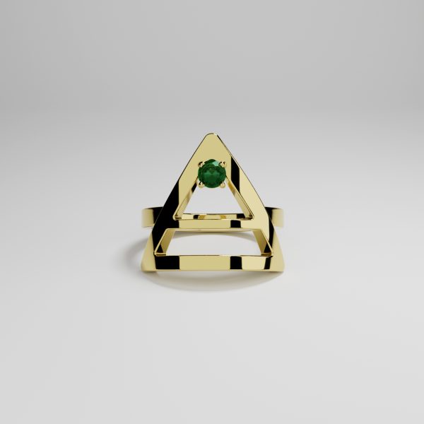 Anello Terra placcato Oro 18kt collezione Elementi