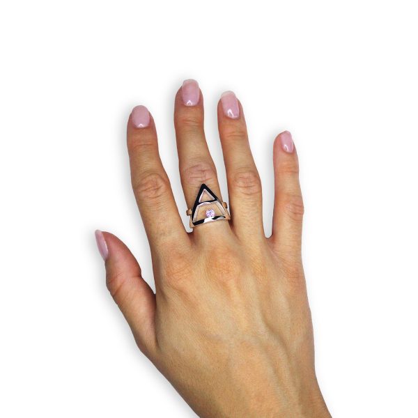 Immagine indossato Anello Aria Argento 925 Collezione Elementi